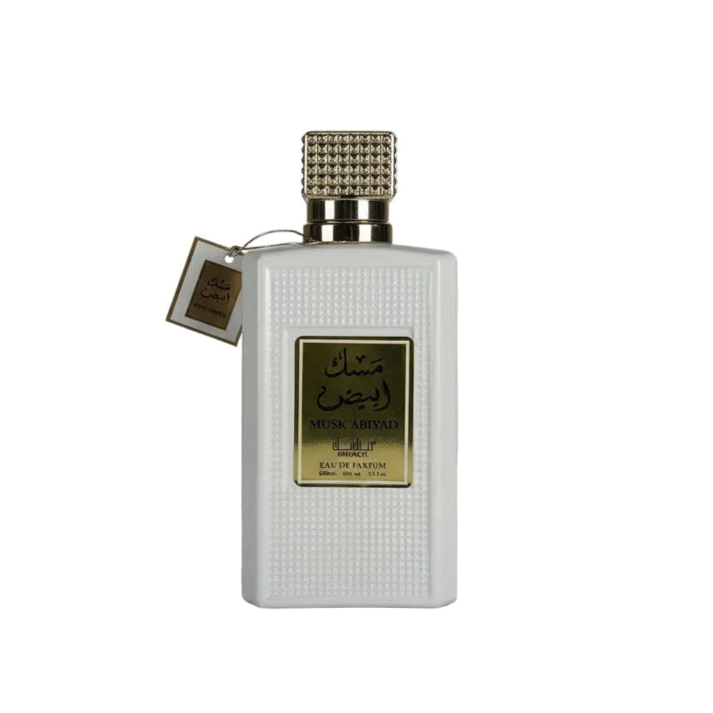 Musk Abiyad eau de parfum 100ml unisex fragrance bottle