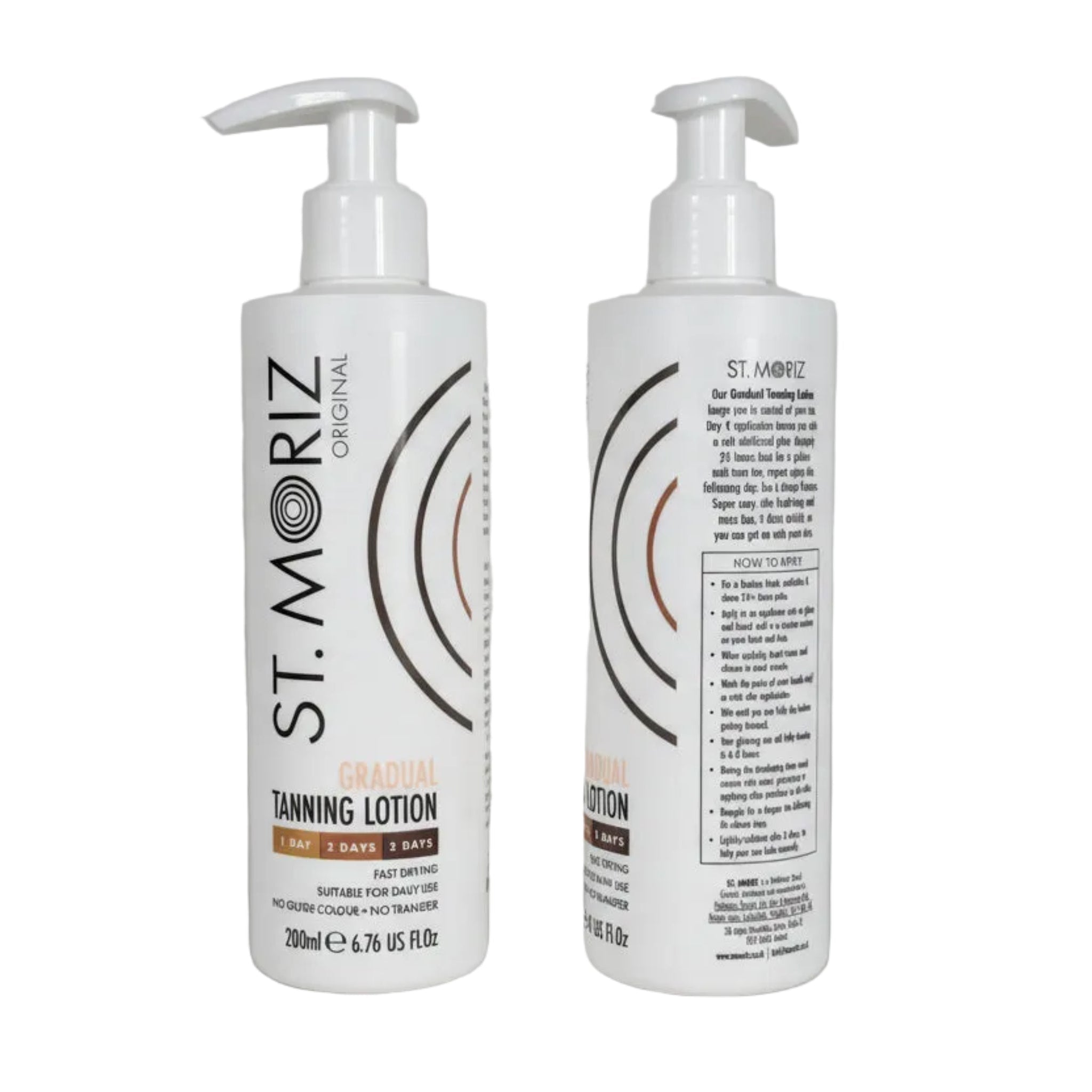 St Moriz self tanning lotion application guide twin pack
