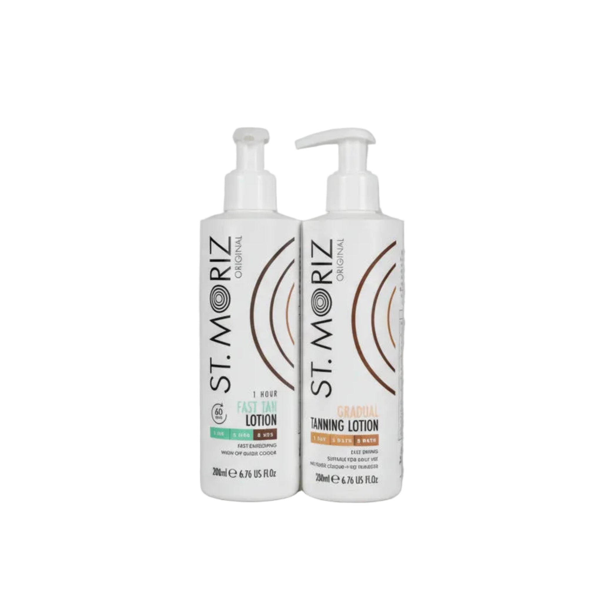 St Moriz Original Tanning Lotion 200ml Fast or Gradual Tan Twin Pack 200ml each Core Trading Uk