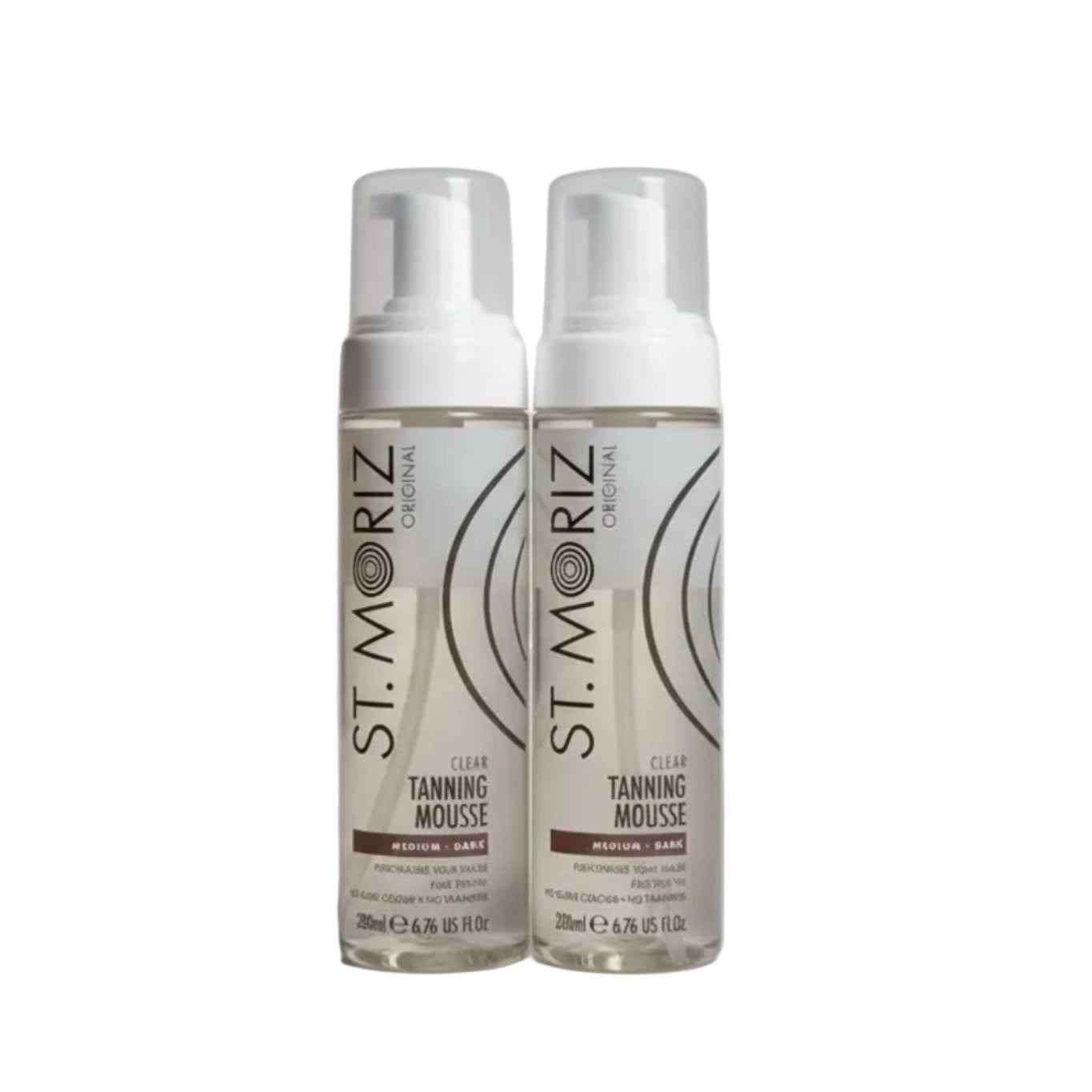 St Moriz clear tanning mousse medium dark 200ml twin pack no transfer